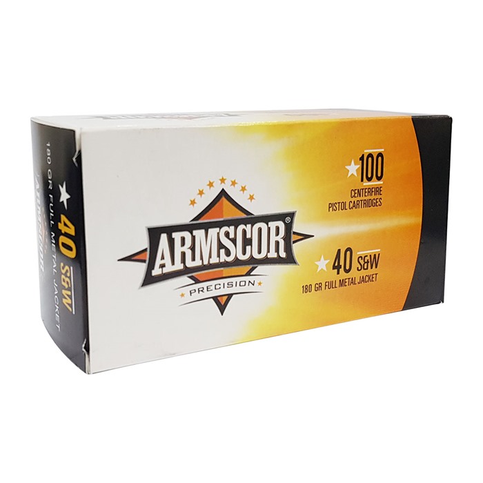 Armscor USA 40 S&W 180GR FULL METAL JACKET 100/BOX