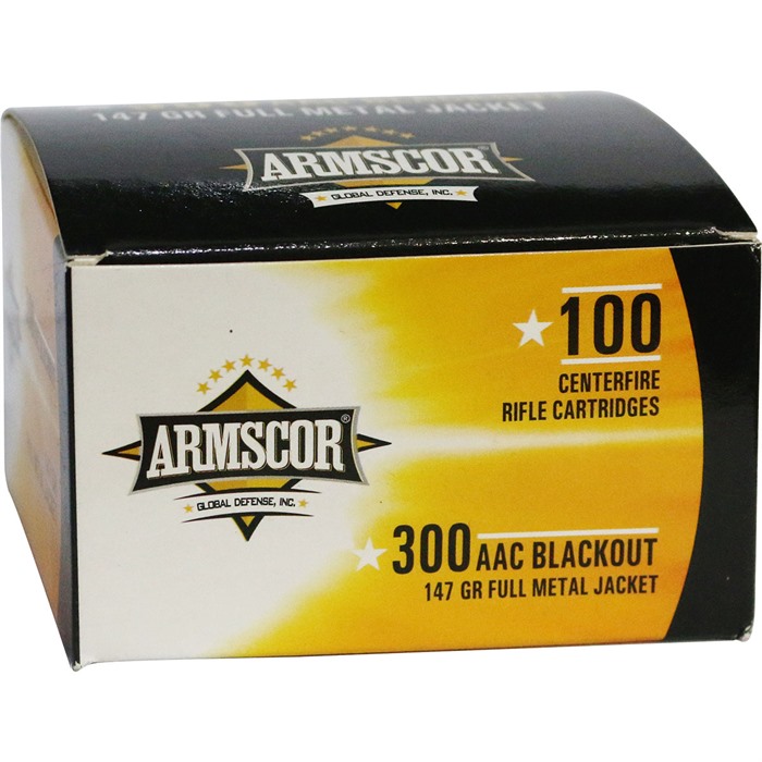Armscor USA 300 AAC BLACKOUT 147GR FULL METAL JACKET 100/BOX