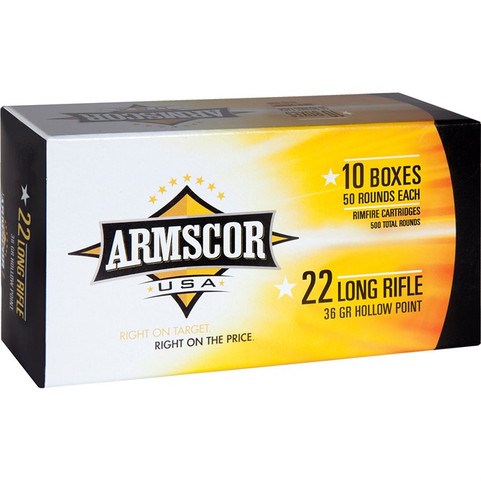 Armscor USA 22 LONG RIFLE 36GR HIGH VELOCITY HOLLOW POINT 50/BOX