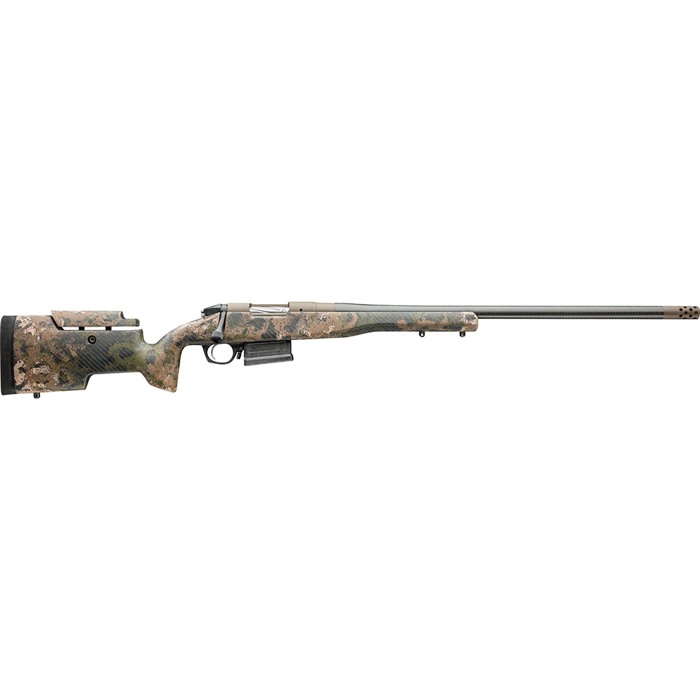Bergara Premier Divide 300 Win Mag Carbon Fiber Barrel, Omni Muzzle Brake, Patriot Brown Cerakote, Erosion Rogue Camo Stock