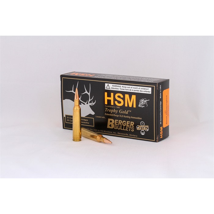 HSM Trophy Gold Rifle Ammunition 6mm Remington Berger 95 gr. 20 rd.