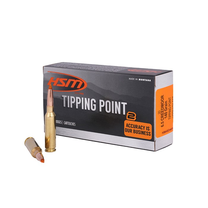 HSM 65CREEDMOOR8N Tipping Point Super Shock Tip 6.5 Creedmoor 140 gr 20...