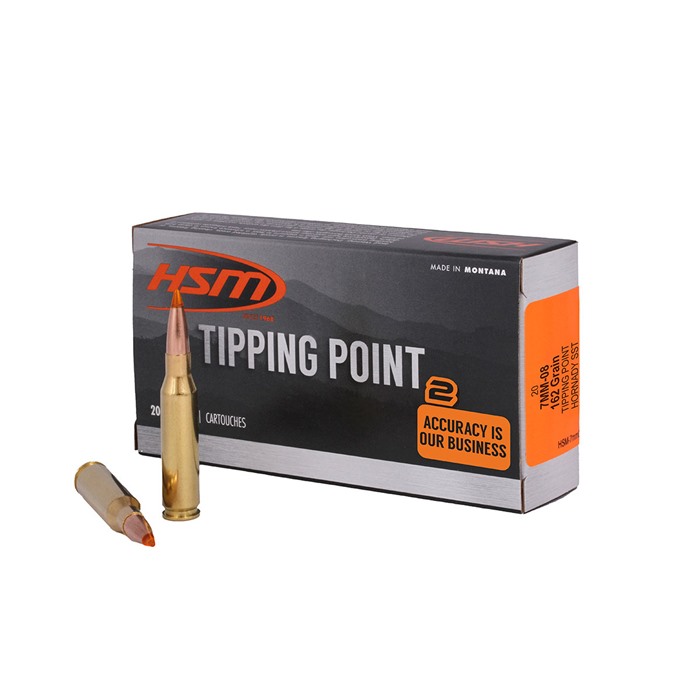 HSM 7MM0812N Tipping Point Super Shock Tip 7mm-08 Rem 162 gr Hornady SST