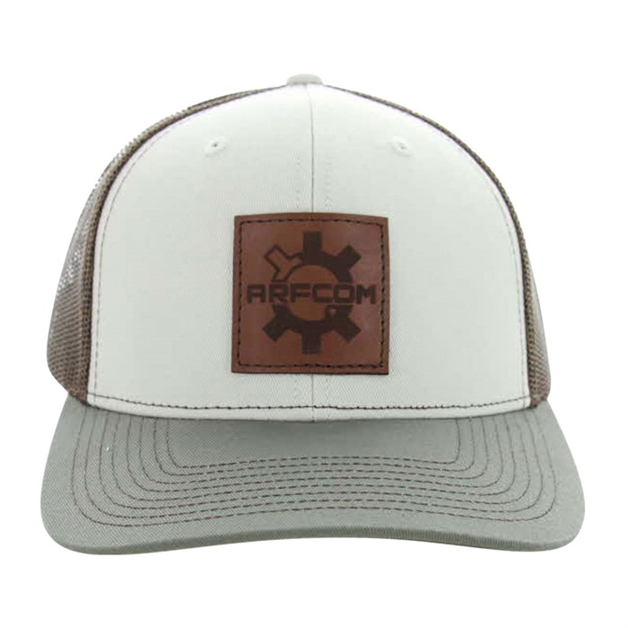 AR15.com 050806000032 Stone Snapback, Brown Mesh, Olive Bill, Leather Patch