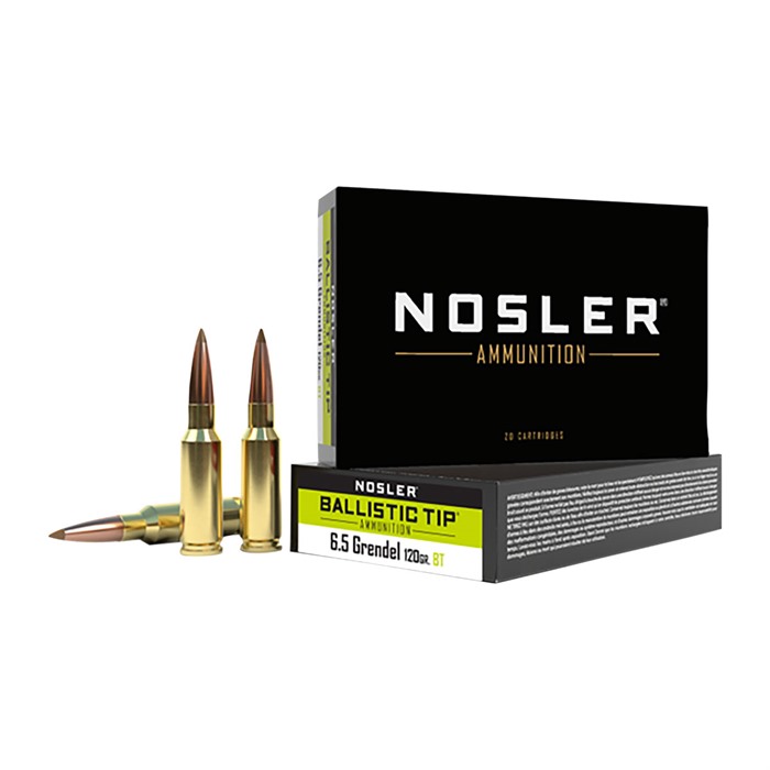 Nosler 61023 Ballistic Tip 6.5 Grendel 120gr BT SP Ammo 20 Rounds - Nosler - 6.5 GRENDEL