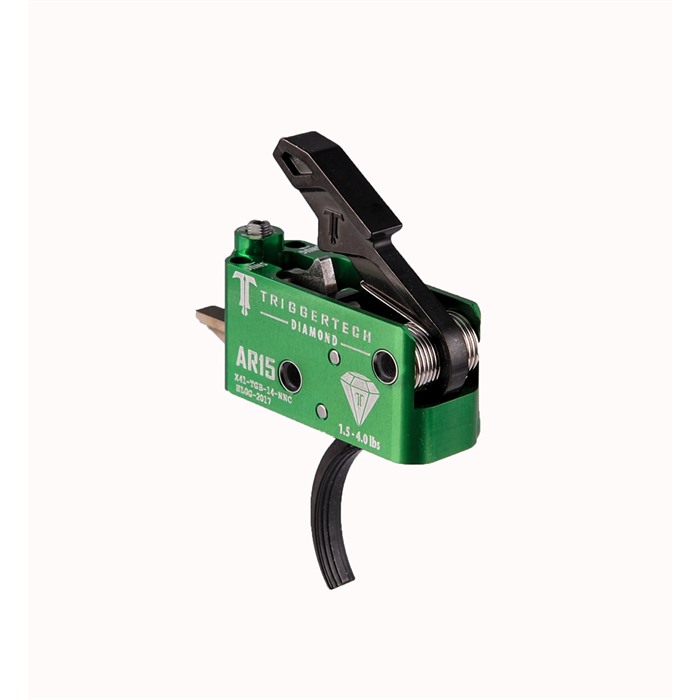 TriggerTech X42-SGB-14-NNC AR Diamond Single-Stage Curved Trigger Green/Black