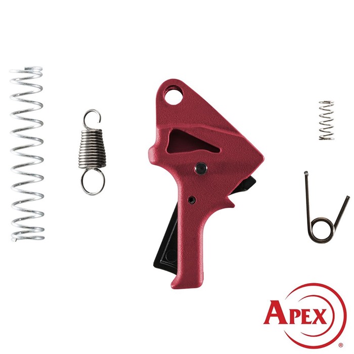Apex Tactical 107-114-RED S&W SDVE Flat-Faced Action Kit, Red