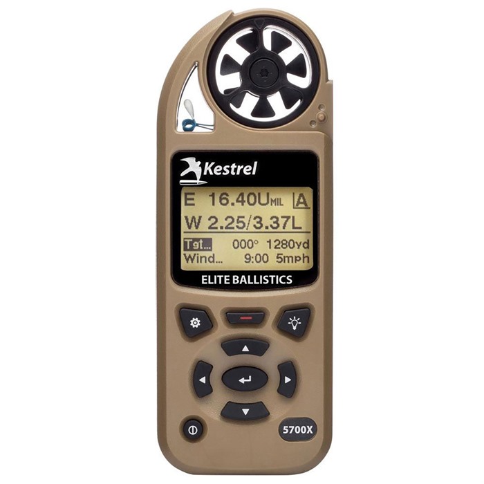 KESTREL 5700X ELITE WEATHER METER W/APPLIED BALLISTIC BERRY COMP TAN