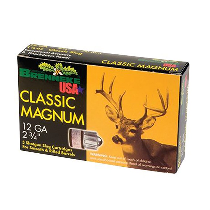 BRENNEKE USA 12 GAUGE 2-3/4" 1-1/8OZ SLUG 5/BOX