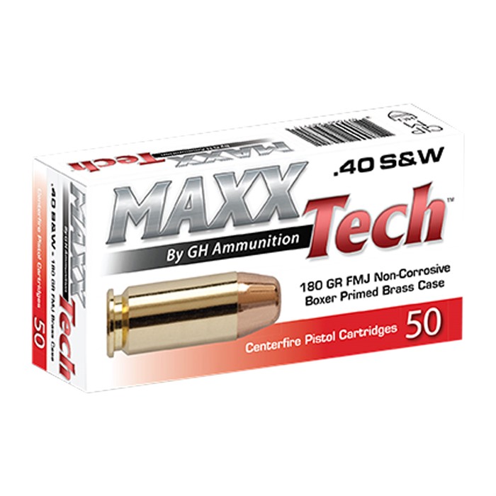 MAXX TECH 40 S&W 180GR FULL METAL JACKET 50/BOX
