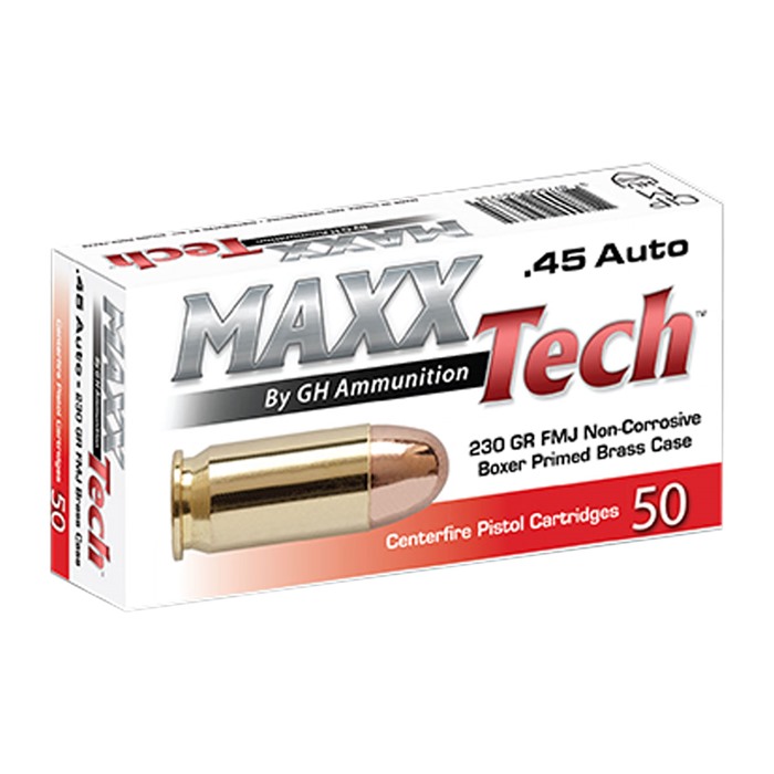 MAXX TECH 45 ACP 230GR FULL METAL JACKET 50/BOX