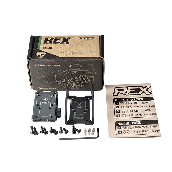 Strike Industries SI-REX Reflex Exoskeleton Black Anodized Steel Mount