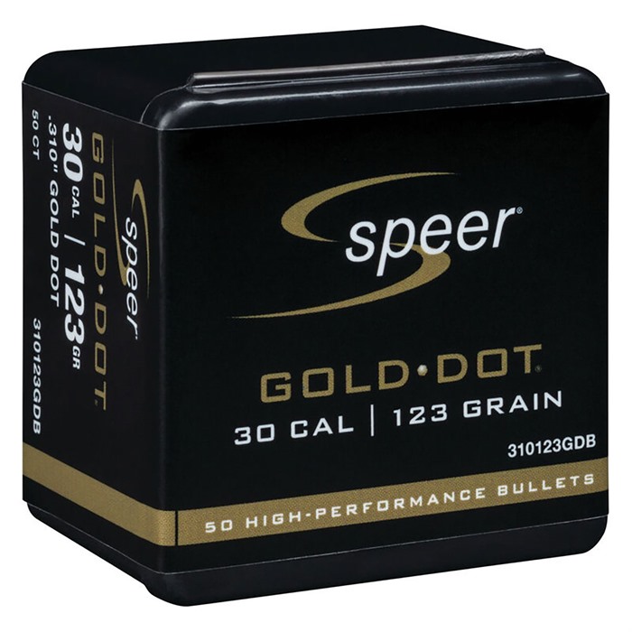 Speer 310123GDB 30 Cal 123GR Gold Dot Soft Point Bullets 50/Box