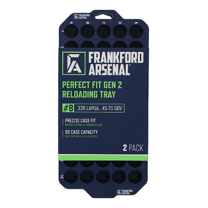 Frankford Arsenal Perfect Fit Reloading Tray #8 .338 Lapua .45-70 Gov 2/ct - Frankford Arsenal - 338 LAPUA MAG