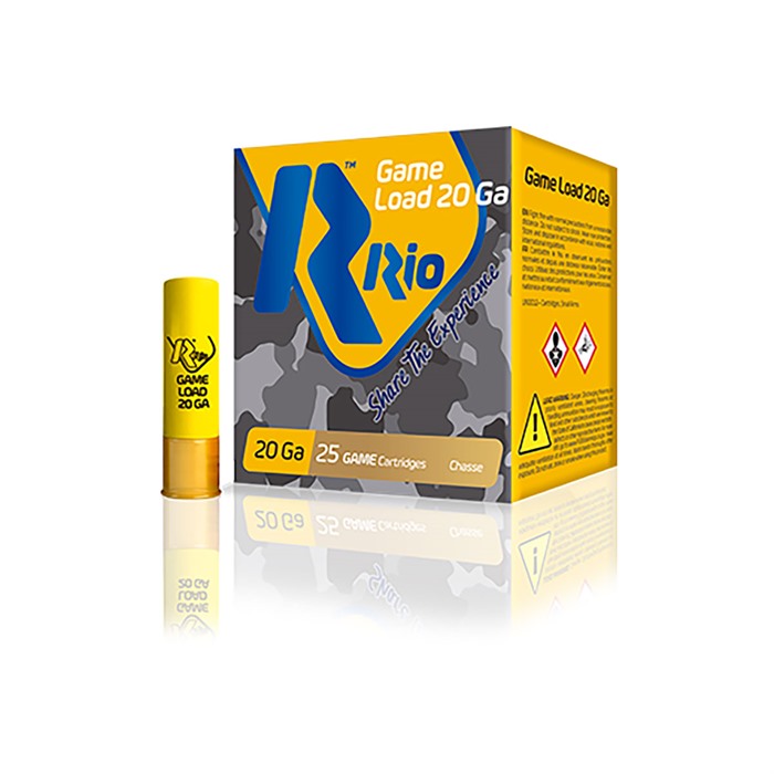 RIO OUTDOORS CORP. GAME LOAD 20 GAUGE 2-3/4" 1OZ #6 SHOT 25/BOX