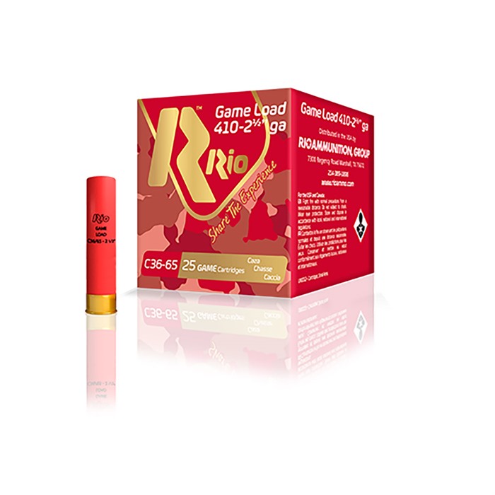 RIO OUTDOORS CORP. GAME LOAD 410 BORE 3" 11/16OZ #7.5 SHOT 25/BOX