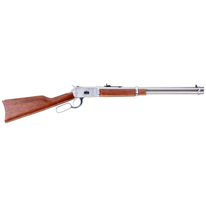 Rossi R92 Carbine, .45 Colt Lever Action, 20" Stainless Steel Barrel, 10-Round Capacity, Brazilian Hardwood Stock, Adjustable Rear Sight, 920452093