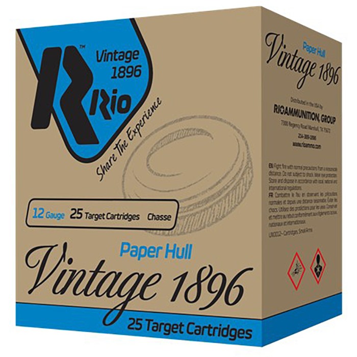 RIO OUTDOORS CORP. VINTAGE1896 PAPER TARGET 12GA 2-3/4" 1-1/8OZ #7.5SHOT 25/BOX