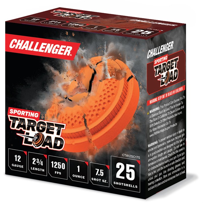 Challenger 2EX2810075 12 Gauge Sporting Clay Ammo 1oz 1250FPS #7.5 250ct
