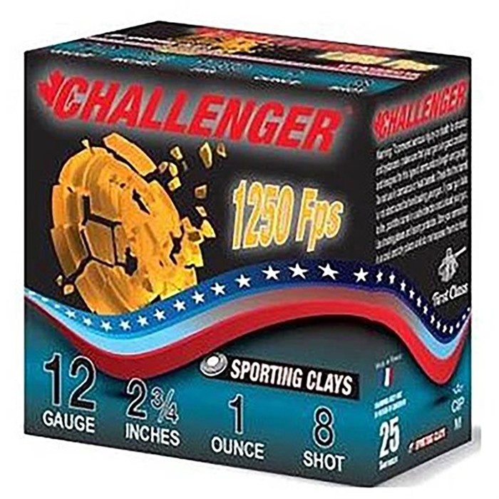 Challenger 2EX2810008 12 Gauge Sporting Clay Ammo 1oz 1250FPS #8 250ct