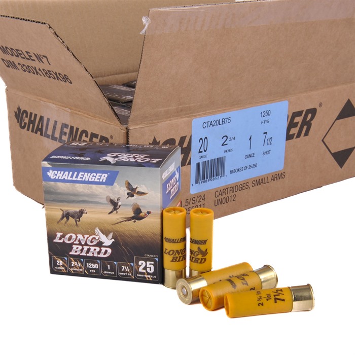 LONG BIRD 20 GAUGE 2-3/4'' #7.5 SHOT SHOTGUN AMMO