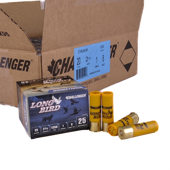 LONG BIRD 20 GAUGE 2-3/4'' #8 SHOT SHOTGUN AMMO
