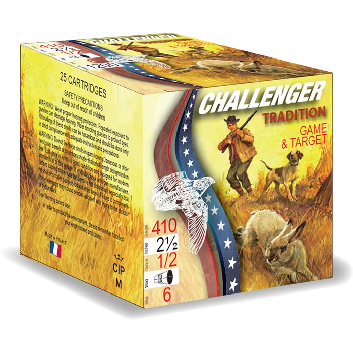 Challenger 1EX3600006 .410 Bore 2-1/2" 1/2oz #6 Shotgun Ammo 250 Case