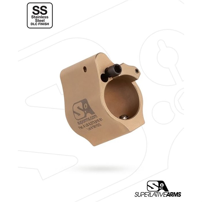 Superlative Arms SABO-DI-875ST AR-15 Adjustable Gas Block .875" Tan SS