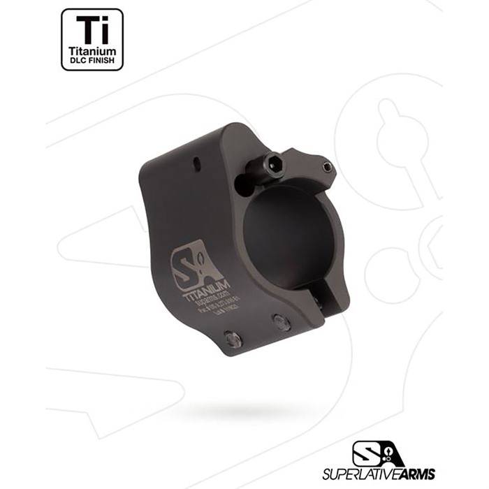 Superlative Arms SABO-DI-625CDT AR-15 Titanium Gas Block .625" Black