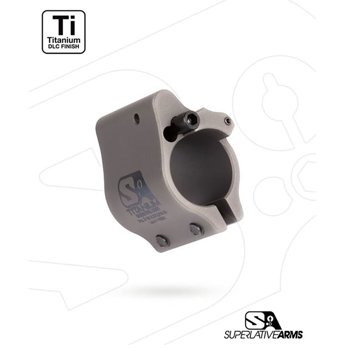 Superlative Arms SABO-DI-750CGT AR-15 Titanium Gas Block .750" Gray