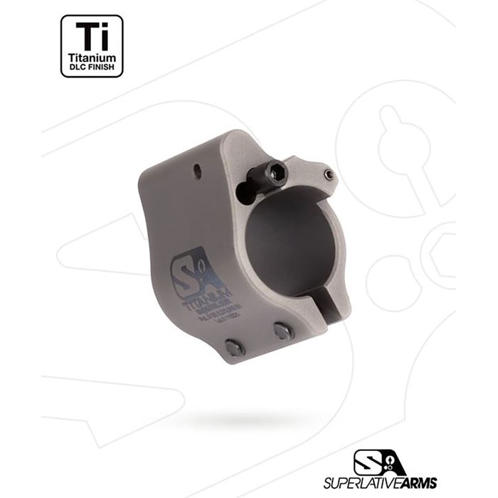 Superlative Arms SABO-DI-875CGT AR-15 Titanium Adjustable Gas Block .875" Gray
