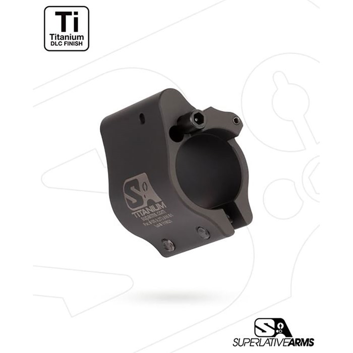 Superlative Arms SABO-DI-936CDT AR-15 Titanium Adjustable Gas Block .936" Black