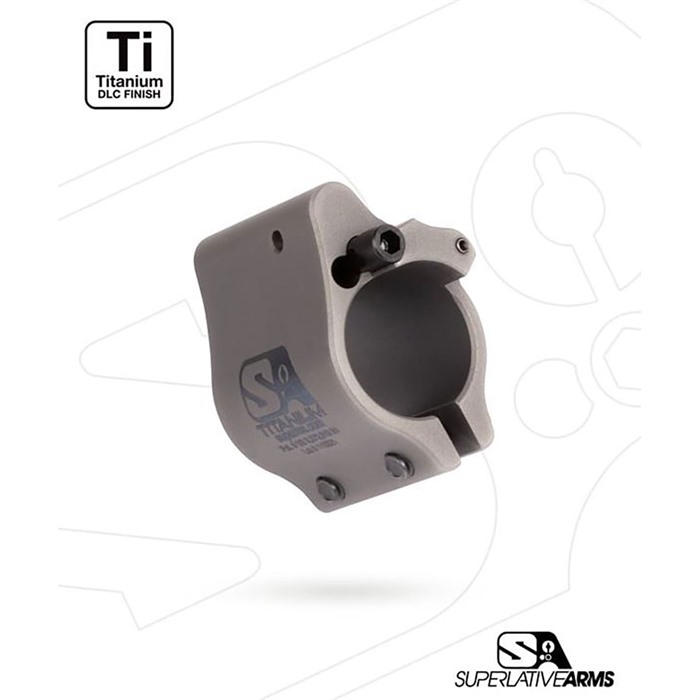 Superlative Arms SABO-DI-936CGT AR-15 Titanium Adjustable Gas Block .936" Gray