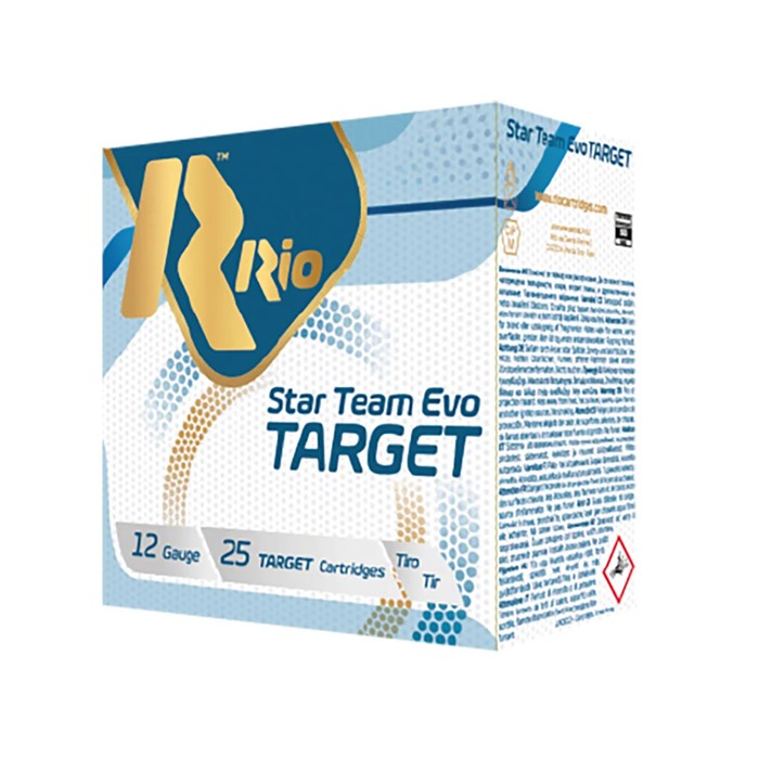 RIO OUTDOORS CORP. STAR TEAM TARGET 32 HV 12 GA 2-3/4" 1-1/8OZ #8 SHOT 25/BOX