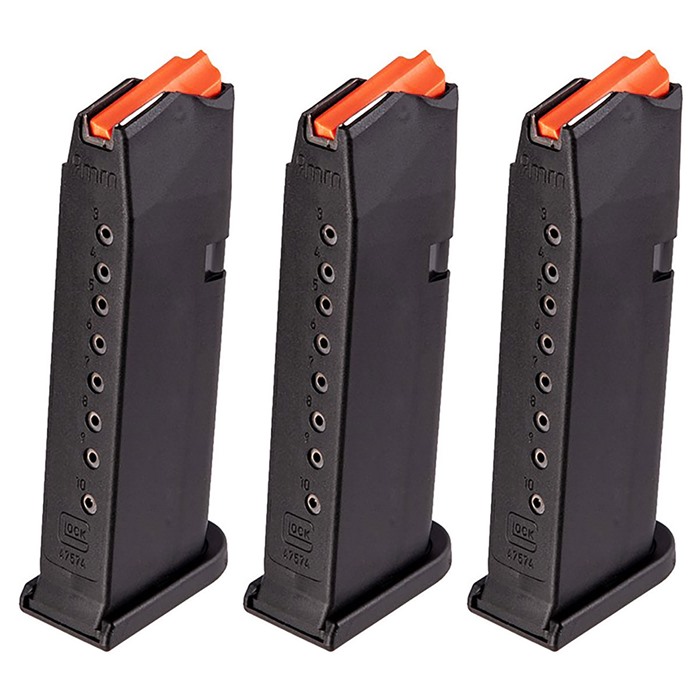 Glock MAGAZINE 9MM LUGER 10RD FOR 43X/48 BLACK 3-PACK