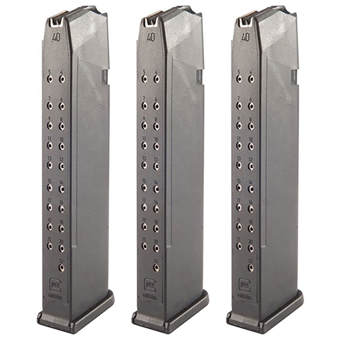 Glock MAGAZINE .40 S&W 22RD FOR 22/23/27/35 BLACK 3-PACK
