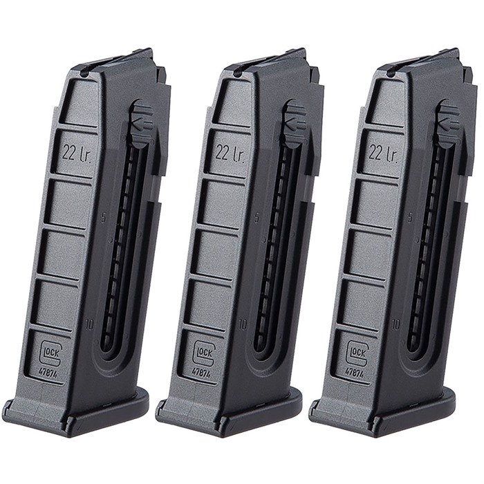 GLOCK MAGAZINE .22LR 10RD FOR 44 BLACK 3-PACK