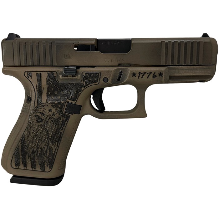Glock 19 Gen5 MOS 9mm Distressed FDE/Old Glory 3-15rd Mags 4.02" Barrel
