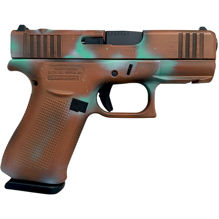 GLOCK 43X MOS 9MM LUGER 3.41" BBL (2)10RD MAGS COPPER PATINA