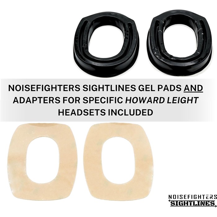 NOISEFIGHTERS SIGHTLINES ADAPTER PLATES FOR HL IMPACT SPORTS BLACK