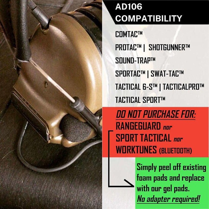 NOISEFIGHTERS SIGHTLINES ADAPTER PLATES FOR INVISIO SORDIN & TCI BLACK