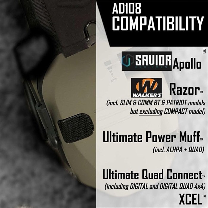 NOISEFIGHTERS SIGHTLINES ADAPTER PLATES FOR MOST WALKER HEADSETS