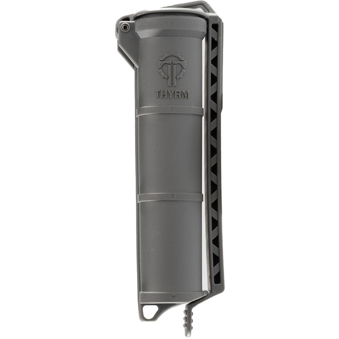 THYRM LLC CELLVAULT XL BATTERY STORAGE FOR AAACR123&18650 URBAN GRAY