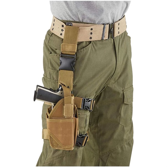 SCHRECK WHOLESALE INC CACTUS JACK TACTICAL DROP LEG HOLSTER COYOTE