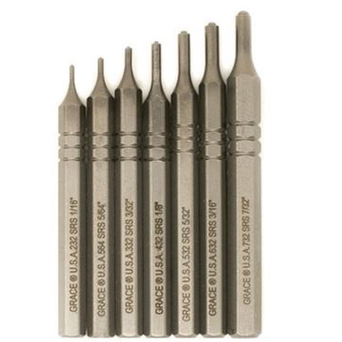 GRACE USA 7 PIECE STEEL SHORT ROLL PIN PUNCH SET