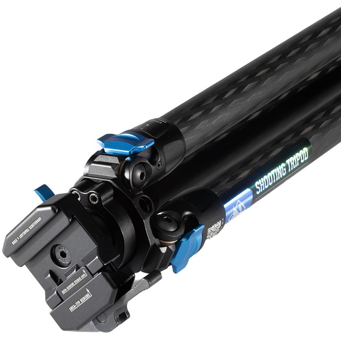 GERMAN TACTICAL SYSTEMS SCOUT SERIES SHOOTING TRIPOD 2.0 CARBON FIBER BLACK/BLUE