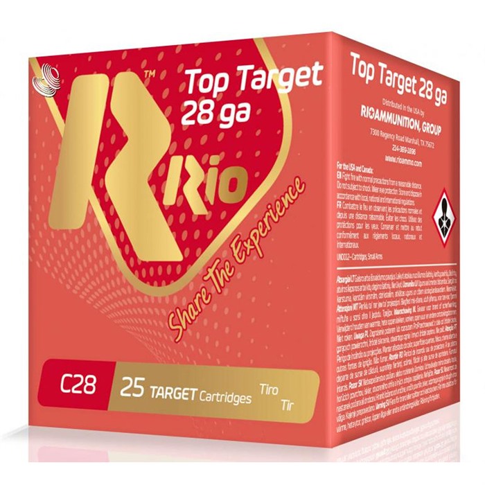 RIO OUTDOORS CORP. TOP TARGET 28 GAUGE 2-3/4" 3/4OZ #9 SHOT 25/BOX