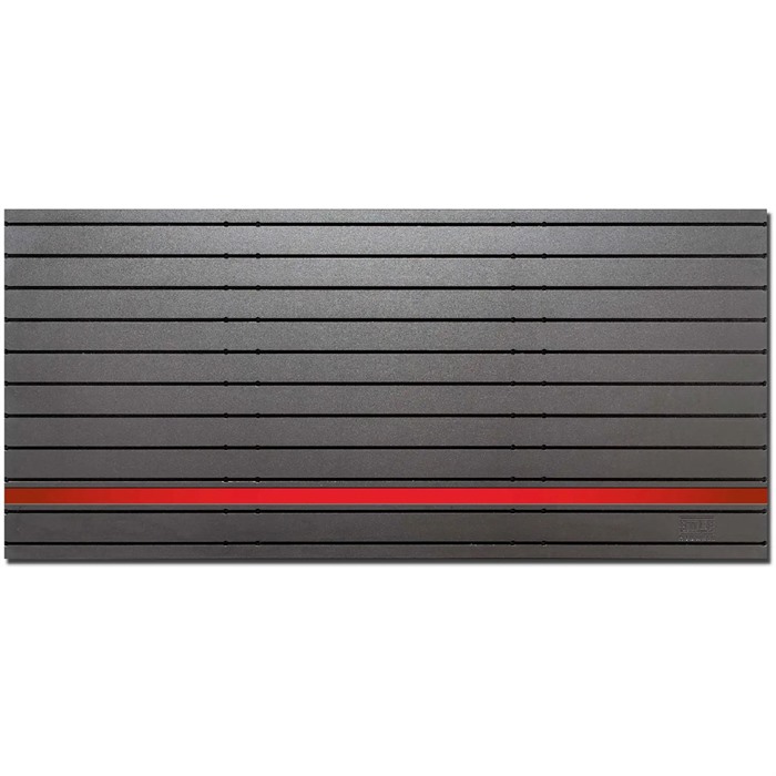 TACTICAL WALLS MODWALL PANEL 48"WX22"H BLACK W/RED LINE HERO STRIP