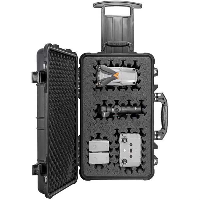 EYLAR 22" CARRY-ON ROLLER HARD CASE W/RAGAR FOAM INSERTS BLACK