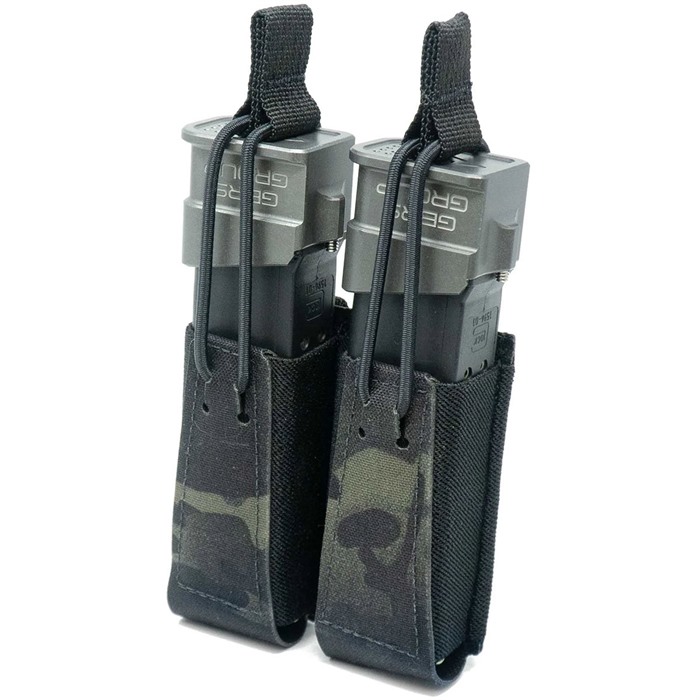 GBRS Group Double Pistol Magazine Pouch MultiCam Black Fits (2) Pistol